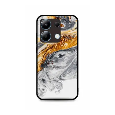 Kryt TopQ LUXURY Xiaomi Redmi Note 13 pevný Marble šedo-zlatý 122701