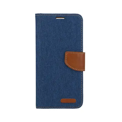 Pouzdro Canvas Xiaomi Redmi Note 13 Pro 5G knížkové modré tmavé 122765