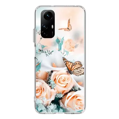 Kryt TopQ Image Xiaomi Redmi Note 12S Image pevný Růže s motýlem 121581