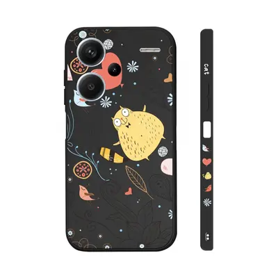 Kryt TopQ Design Xiaomi Redmi Note 13 Pro+ 5G Kočička černý 123180