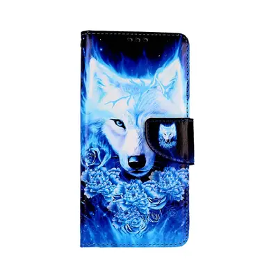 Pouzdro TopQ Xiaomi Redmi Note 12 knížkové Tyrkysový vlk 112836