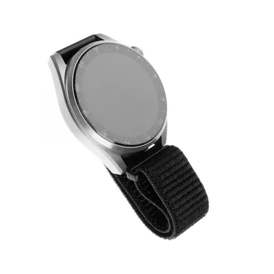 Nylonový řemínek FIXED Nylon Strap s Quick Release 20mm pro smartwatch, černý