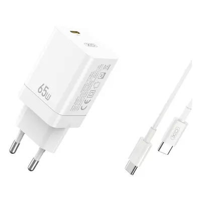 Rychlonabíječka XO CE10 včetně datového kabelu USB-C 65W bílá 123248