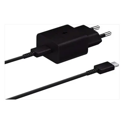 Originální rychlonabíječka Samsung EP-T2510XBE + datový kabel USB-C 25W černá