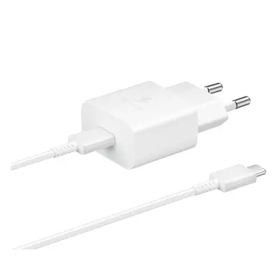 Cestovní rychlonabíječka Samsung EP-T1510XWE 15W + kabel USB-C bílá