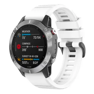 Silikonový řemínek FIXED Silicone Strap pro Garmin QuickFit 26mm, bílý