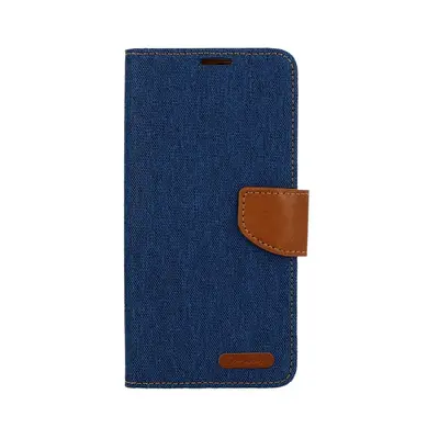 Pouzdro Canvas Xiaomi Redmi Note 12 knížkové modré tmavé 122621