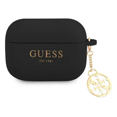 Guess 4G Charms Silikonové Pouzdro pro Airpods Pro Black