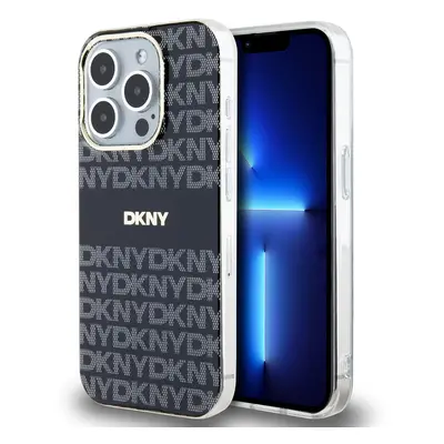 Zadní Kryt DKNY PC/TPU Repeat Pattern Tonal Stripe Magsafe pro iPhone 15 Pro černý