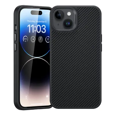 Zadní kryt Benks Etui Magnetic Hybrid Armor Pro Kevlar Metal Frame 600D pro iPhone 15 Plus černý