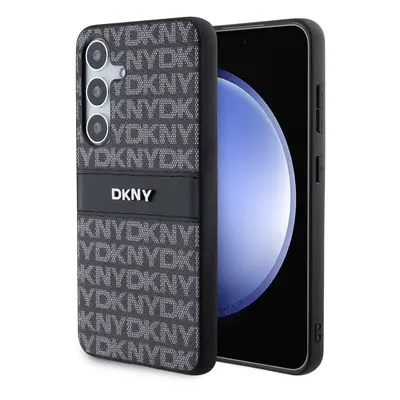 Zadní Kryt DKNY PC/TPU Repeat Pattern Tonal Stripe pro Samsung S24 černý