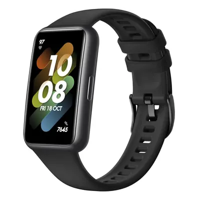 Silikonový řemínek FIXED Silicone Strap pro Huawei Band 7, černý