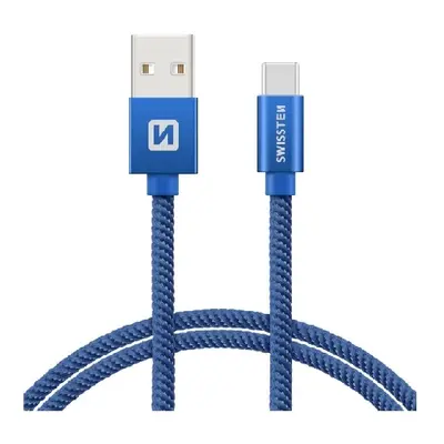 Datový kabel Swissten USB-C (Type-C) 1,2m modrý 44596