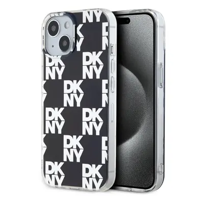 Zadní Kryt DKNY PC/TPU Checkered Pattern pro iPhone 15 černý