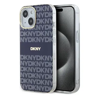 Zadní Kryt DKNY PC/TPU Repeat Pattern Tonal Stripe Magsafe pro iPhone 13 modrý