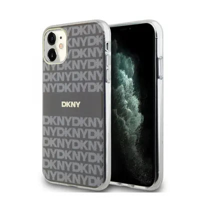 Zadní Kryt DKNY PC/TPU Repeat Pattern Tonal Stripe Magsafe na iPhone 11 Beige