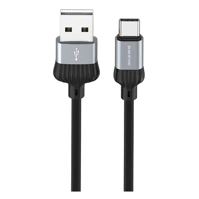 Borofone kabel BX28 Dignity - USB na Typ C - 2,4A 1 metr šedý