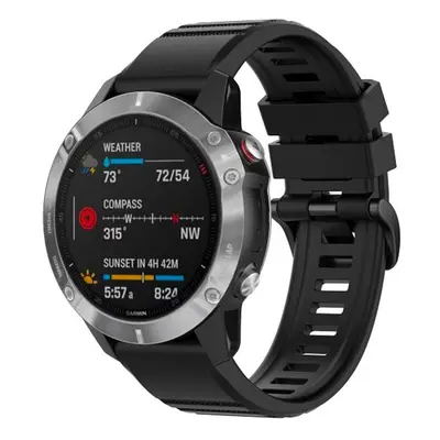 Silikonový řemínek FIXED Silicone Strap pro Garmin QuickFit 26mm, černý