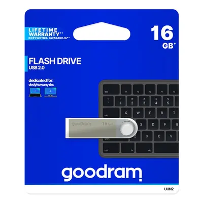 Flash disk GOODRAM UUN2 16GB USB 2.0 stříbrný