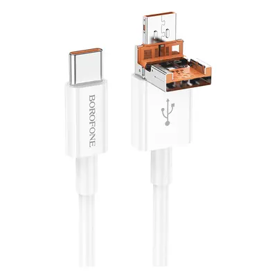 Datový kabel Borofone BX102 Winner - USB + typ C na typ C - PD 60W 1 metr bílý