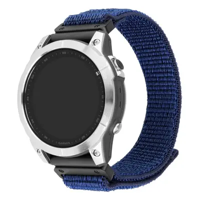 Nylonový řemínek FIXED Nylon Sporty Strap pro Garmin QuickFit 26mm, tmavě modrý