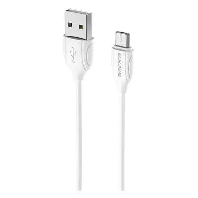 Datový kabel Borofone BX19 Benefit - USB na Micro USB - 2,4A 1 metr bílý