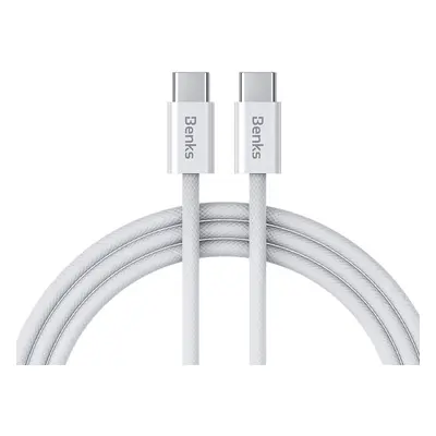 Datový kabel Benks D46 - Type C to Type C - PD 60W 3A 2 m bílý