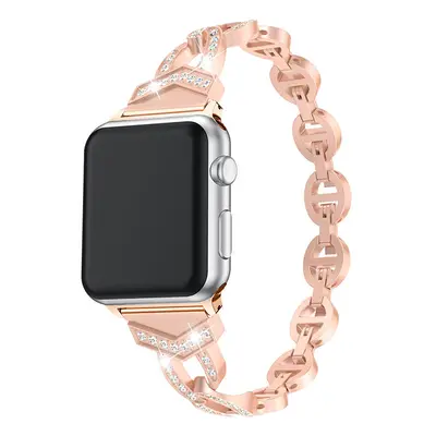 Řemínek na hodinky pro Apple Watch 42/44/45 design 3 rose gold