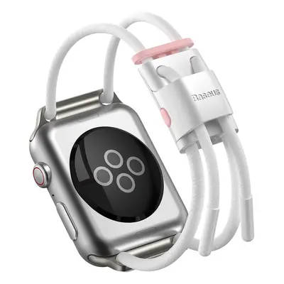 Sportovní řemínek Baseus Let`s Go pro Apple Watch 3-4-5-6-SE 38-40 mm (LBAPWA4-A24) bílo-růžový