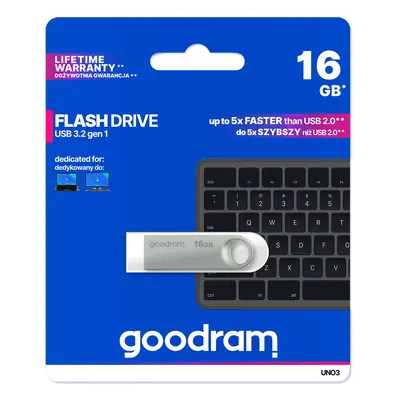 Flash disk GOODRAM UNO3 16GB USB 3.2 stříbrný