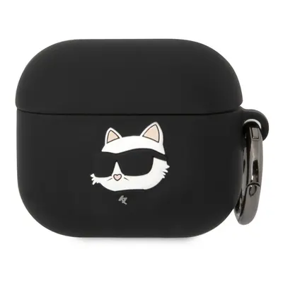 Karl Lagerfeld 3D Logo NFT Choupette Head Silikonové Pouzdro pro Airpods 3 Black