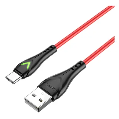 Datový kabel Borofone BX65 Bright - USB na typ C - 2A 1 metr červený