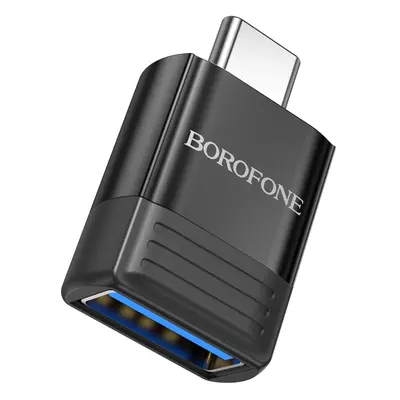 Adaptér Borofone BV18 USB-C - USB-A černý 107623