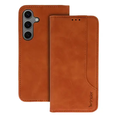 Knížkové pouzdro Wonder Prime pro Xiaomi Redmi Note 13 Pro 5G hnědé