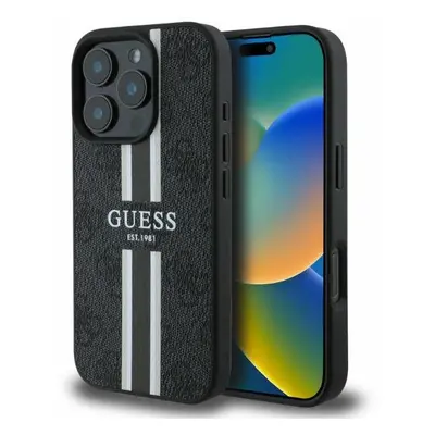 Originální zadní kryt GUESS hardcase 4G Printed Stripes MagSafe GUHMP16XP4RPSK pro iPhone 16 Pro