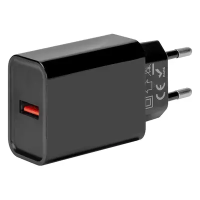 Obal:Me Cestovní adaptér USB-A 18W Black