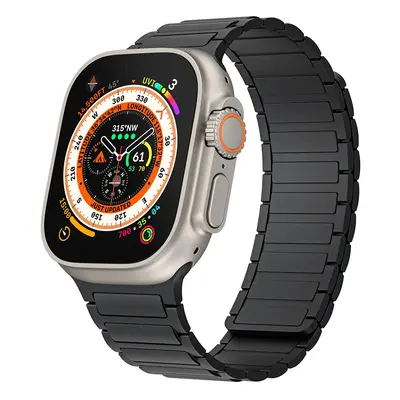 Magnetický silikonový řemínek pro Apple Watch 42-44-45-49 design 2 černý