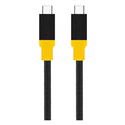 Datový kabel Tactical Blackbird USB-C na USB-C USB4 1m Black-Yellow