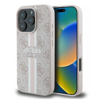 Originální zadní kryt GUESS hardcase 4G Printed Stripes MagSafe GUHMP16LP4RPSP pro iPhone 16 Pro