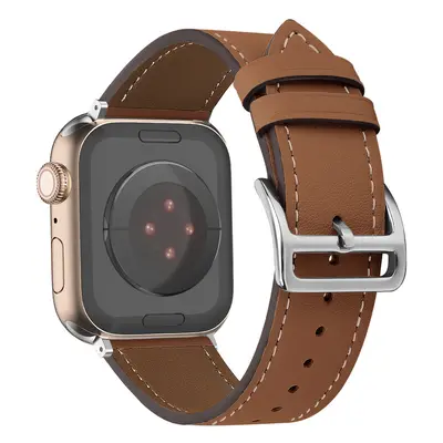 Kožený řemínek pro Apple Watch 42-44-45-49 design 1 hnědý