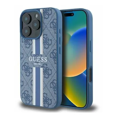 Originální zadní kryt GUESS hardcase 4G Printed Stripes MagSafe GUHMP16XP4RPSB pro iPhone 16 Pro