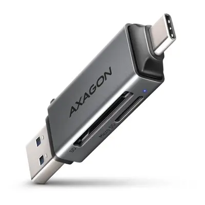 Čtečka paměťových karet AXAGON CRE-DAC USB-C a USB-A Mini šedá 128051