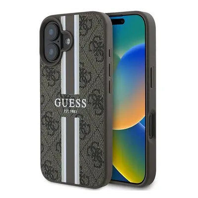 Originální zadní kryt GUESS hardcase 4G Printed Stripes MagSafe GUHMP16XP4RPSW pro iPhone 16 Pro