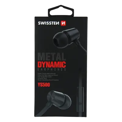 Sluchátka swissten earbuds dynamic ys500 černá