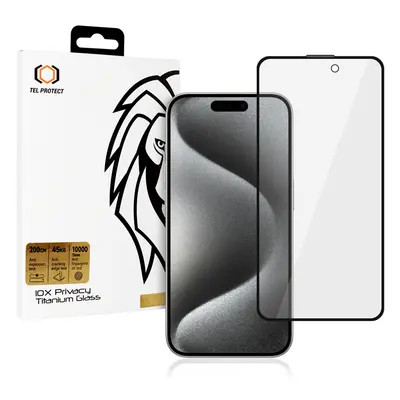 Tvrzené sklo 10X Privacy Titanium pro iPhone 16 Pro Max