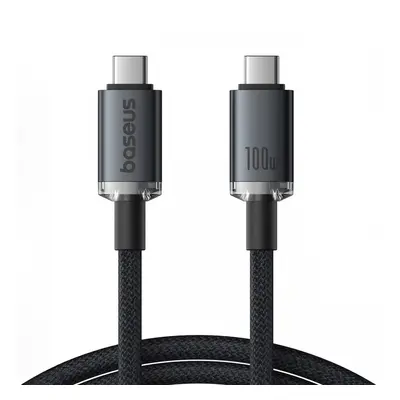 Datový kabel Baseus Crystal Shine Series USB-C - USB-C 100W 1,5m Black