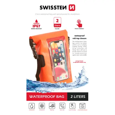 Vodotěsné pouzdro Swissten waterproof oranžové 2l