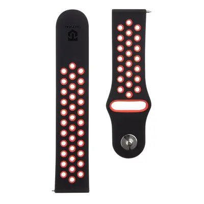 Tactical 711 Double Silikonový Řemínek 22mm Black/Red