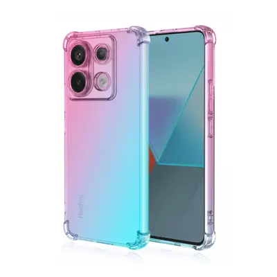 Kryt TopQ Xiaomi Redmi Note 13 Pro 5G Shock duhový mentolovo-růžový 117993