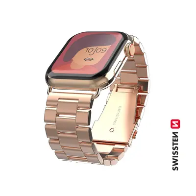 Řemínek Swissten pro Apple Watch kovový 42-44/45-49 mm zlatý